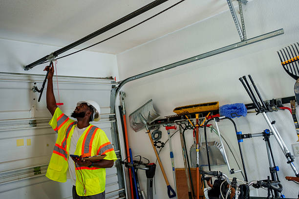 Professional Garage Door Panel Replacement technician working in Seaman, OH